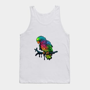 Colorful Parrot melting colors #1 Tank Top